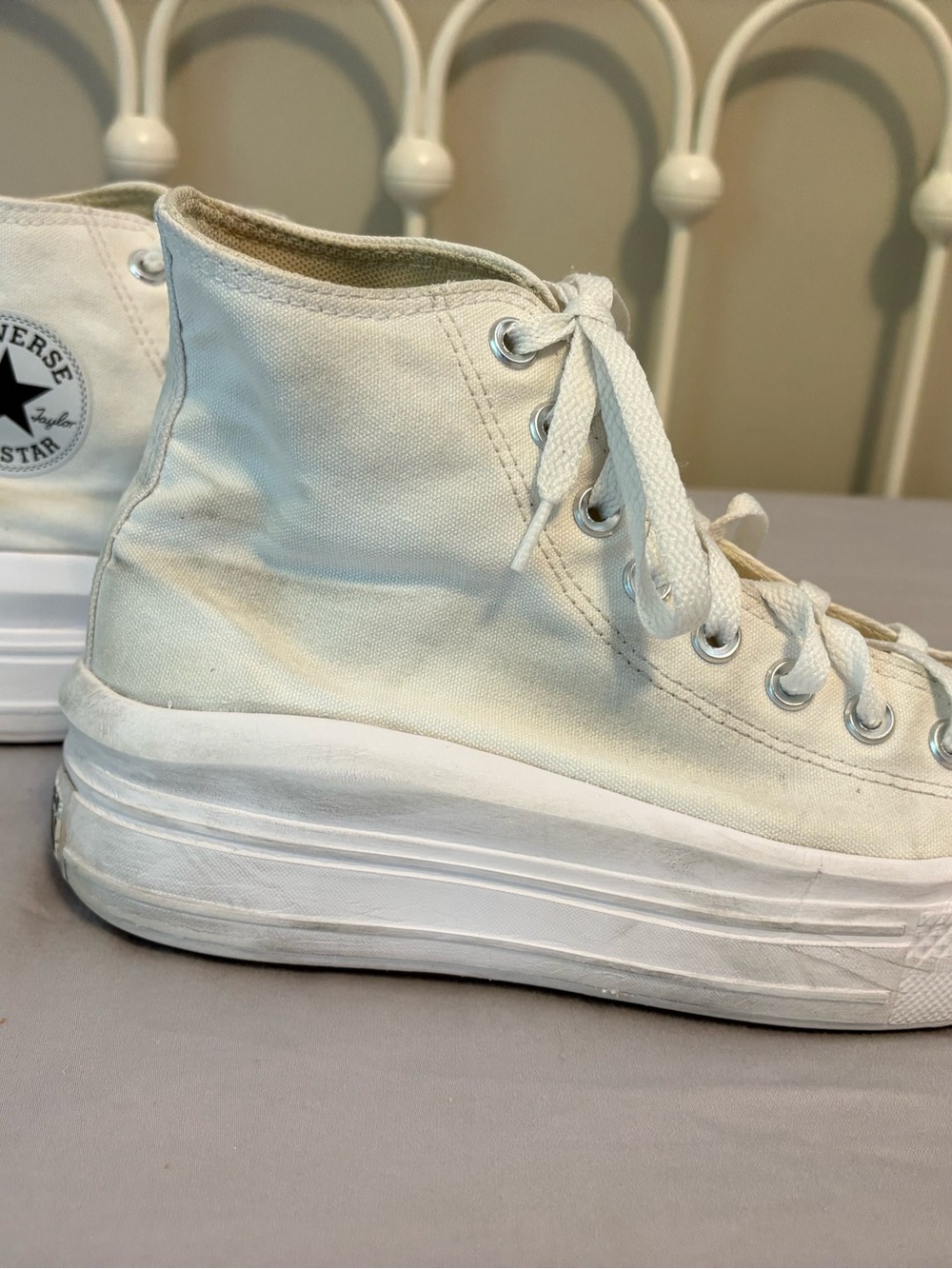 Converse Chuck Taylor Move Platform High Top Sneakers White Women’s 9 - Picture 3 of 12